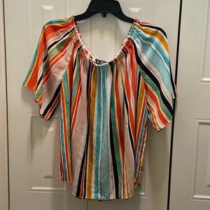 Colorful off shoulder top